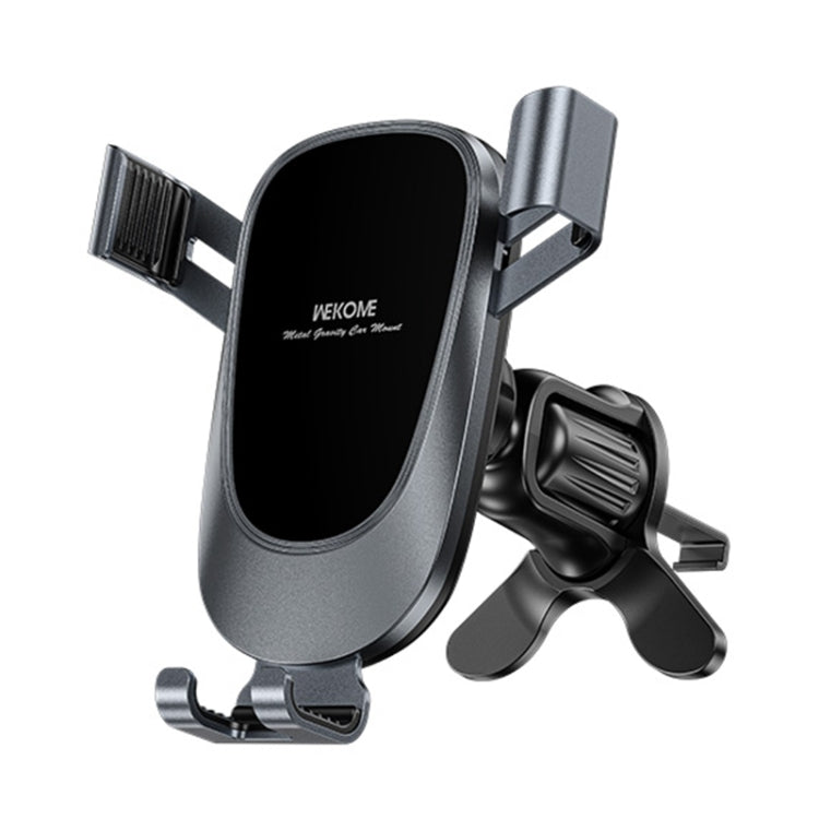 WEKOME WA-S58 K-Captain Metal Car Air Outlet Gravity Holder, WA-S58 (Silver), WA-S58 (Black)