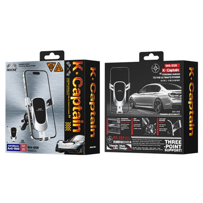 WEKOME WA-S58 K-Captain Metal Car Air Outlet Gravity Holder, WA-S58 (Silver), WA-S58 (Black)