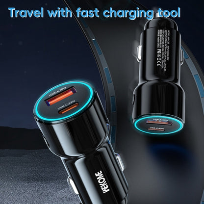WEKOME WP-C49 Pop Digital Series USB, USB-C / Type-C 63W Fast Car Charger, WP-C49