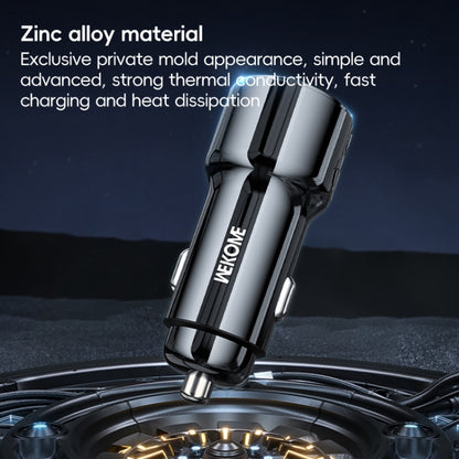 WEKOME WP-C49 Pop Digital Series USB, USB-C / Type-C 63W Fast Car Charger, WP-C49