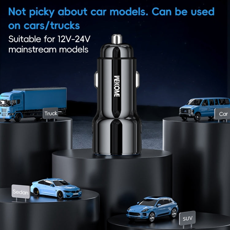WEKOME WP-C49 Pop Digital Series USB, USB-C / Type-C 63W Fast Car Charger, WP-C49