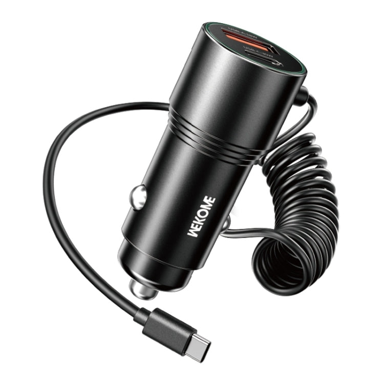 WEKOME WP-C51 Pop Digital Series 66W USB, USB-C / Type-C Car Charger with Charging Cable, WP-C51
