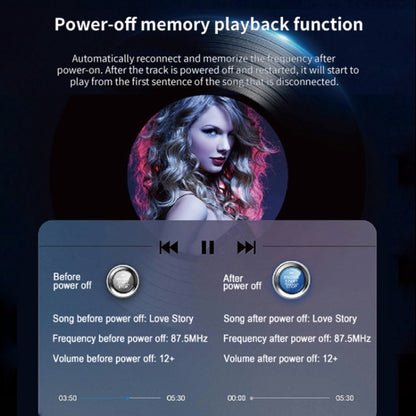 WEKOME WP-C52 Pop Digital Series MP3 Wireless Fast Charging Car Charger, WP-C52