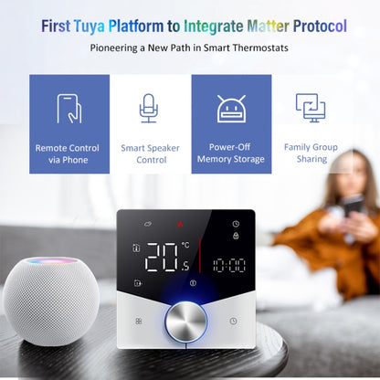 WiFi Smart Home LED Thermostat with Matter, BHT-009GALW-MT Water Heating, BHT-009GBLW-MT Electric Heating, BHT-009GCLW-MT Boiler Heating