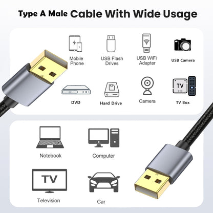 USB2.0 Male to Male Extension Data Charging Cable, 0.3m, 1.8m, 3m, 5m, 10m