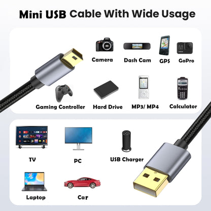 For Garmin GPS Receiver High Speed USB2.0 Version Mini 5 Pin Cable, 0.3m, 1.8m, 3m, 5m, 10m