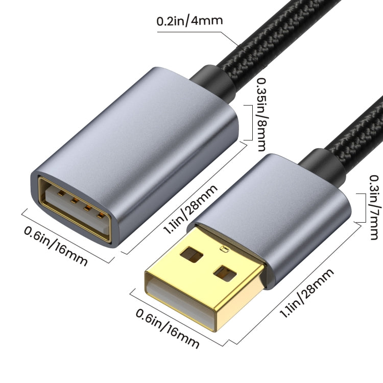 USB2.0 A Male to A Female Extension Data Charging Cable, 0.3m, 1.8m, 3m, 5m, 10m