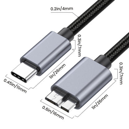 10Gbps USB-C / Type-C 3.1 to Micro B Mobile Hard Disk Adapter Cable, 0.5m, 1.8m, 3m