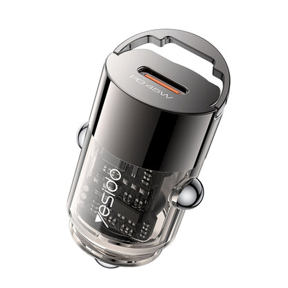 Yesido Y67 PD45W Single USB-C / Type-C Zinc Alloy Mini Car Charger, Y67