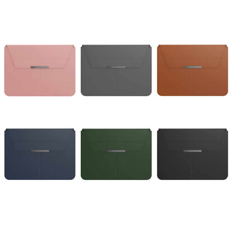 Multifunctional Laptop PU Magnetic Stand Split Liner Bag with Mouse Pad Function, 15 inch, 13-14 inch