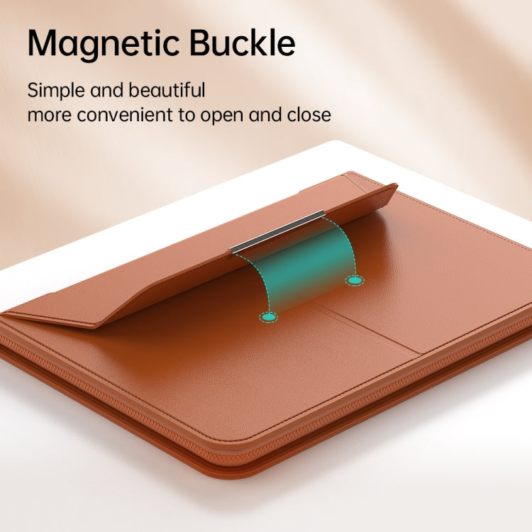 Multifunctional Laptop PU Magnetic Stand Split Liner Bag with Mouse Pad Function, 15 inch, 13-14 inch