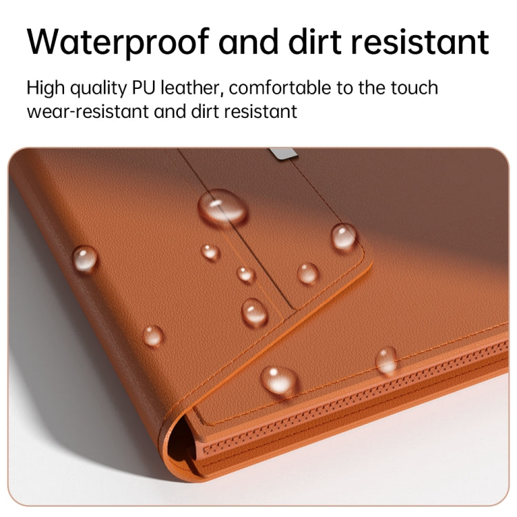 Multifunctional Laptop PU Magnetic Stand Split Liner Bag with Mouse Pad Function, 15 inch, 13-14 inch