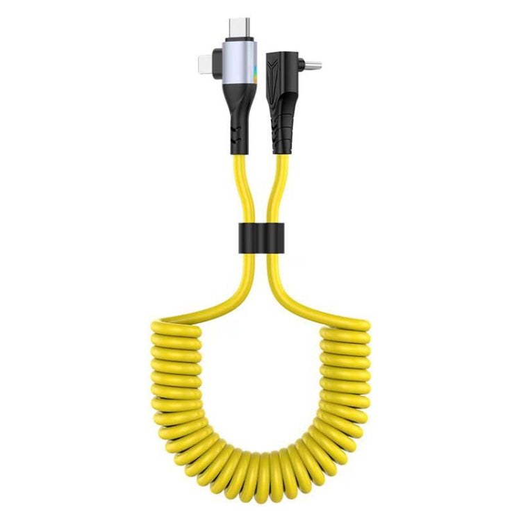 For LeadingIdeal L9 / L8 / L7 / L6 PD65W Type-C Elbow to Type-C, 8 Pin Spring Charging Cable