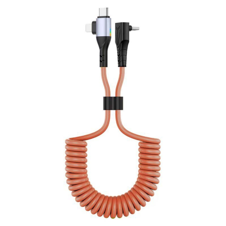 For LeadingIdeal L9 / L8 / L7 / L6 PD65W Type-C Elbow to Type-C, 8 Pin Spring Charging Cable