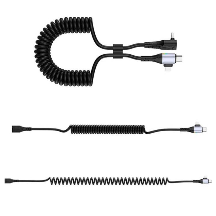 For LeadingIdeal L9 / L8 / L7 / L6 PD65W Type-C Elbow to Type-C, 8 Pin Spring Charging Cable