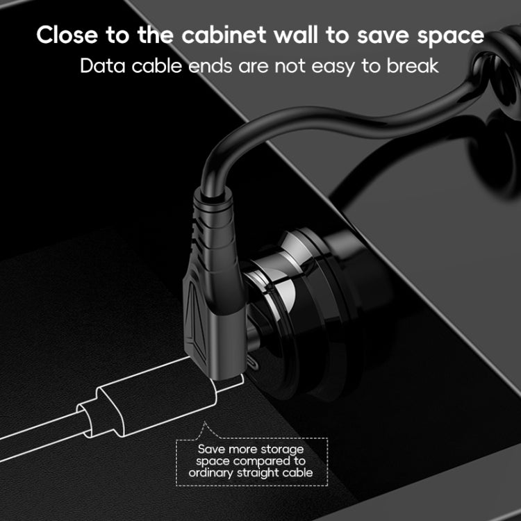 For LeadingIdeal L9 / L8 / L7 / L6 PD65W Type-C Elbow to Type-C, 8 Pin Spring Charging Cable