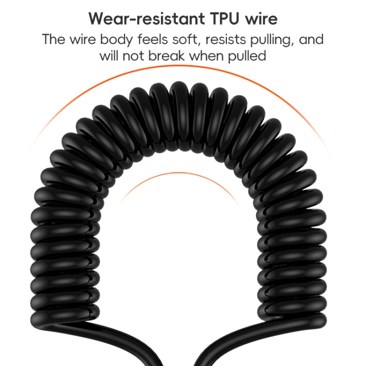 For LeadingIdeal L9 / L8 / L7 / L6 PD65W Type-C Elbow to Type-C, 8 Pin Spring Charging Cable