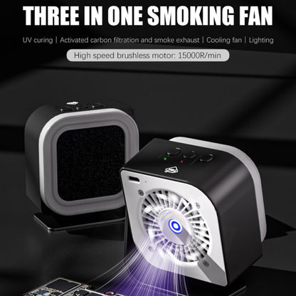 TBK F001 3 in 1 Smoking & UV Curing & Filtration Smoke Exhaust Multifunctional Fan, TBK F001