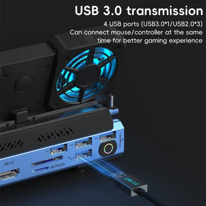 YCE-V279 10 in 1 USB-C Gaming Dock Station Hard Disk Enclosure with Detachable Fan, 10 in 1