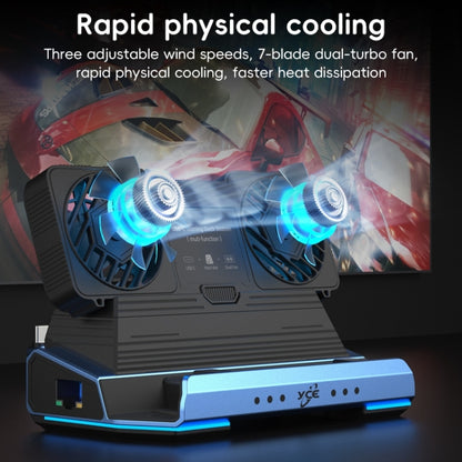 YCE-V279 10 in 1 USB-C Gaming Dock Station Hard Disk Enclosure with Detachable Fan, 10 in 1