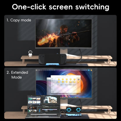 YCE-V279 10 in 1 USB-C Gaming Dock Station Hard Disk Enclosure with Detachable Fan, 10 in 1
