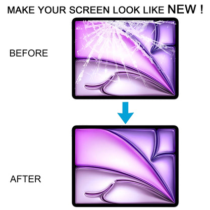 Front Screen Outer Glass Lens with OCA Optically Clear Adhesive, For iPad Air 13 2024 A2903 A2904 A2898, For iPad Air 11 2024 A2899 A2900 A2902, For iPad Pro 11 2024 A2836 A2837 A3006