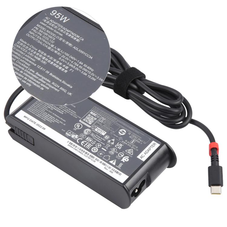 95W 20V 4.75A USB Type-C Plug Laptop Notebook Power Adapter For Lenovo Thinkpad / ThinkBook / Xiaoxin, EU Plug, US Plug, UK Plug, AU Plug
