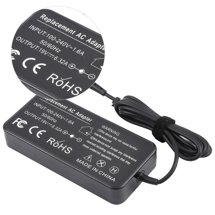 120W 19V 6.32A Laptop Notebook Power Adapter For ASUS 6.0 x 3.7mm, EU Plug, US Plug, UK Plug, AU Plug