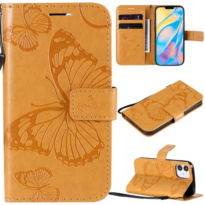 3D Butterfly Embossed Pattern Horizontal Flip Leather Case with Holder & Card Slot & Wallet & Lanyard, For LG G9, For iPhone 12 mini, For iPhone 12 / 12 Pro, For iPhone 12 Pro Max, For LG K41S & K51S, For LG K51