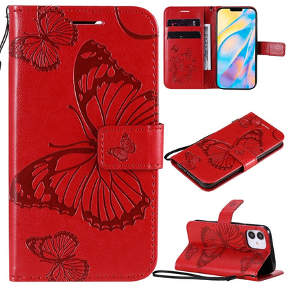3D Butterfly Embossed Pattern Horizontal Flip Leather Case with Holder & Card Slot & Wallet & Lanyard, For LG G9, For iPhone 12 mini, For iPhone 12 / 12 Pro, For iPhone 12 Pro Max, For LG K41S & K51S, For LG K51