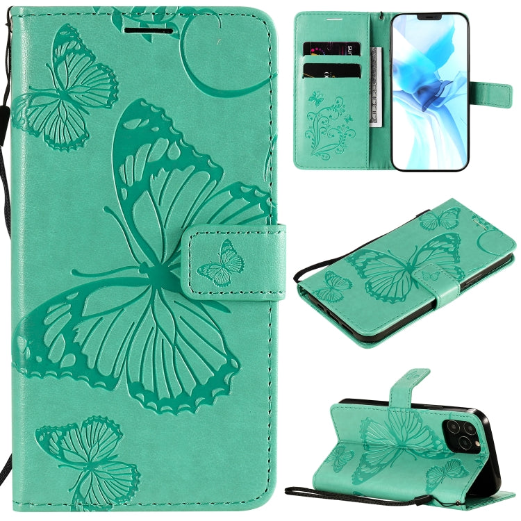 3D Butterfly Embossed Pattern Horizontal Flip Leather Case with Holder & Card Slot & Wallet & Lanyard, For LG G9, For iPhone 12 mini, For iPhone 12 / 12 Pro, For iPhone 12 Pro Max, For LG K41S & K51S, For LG K51