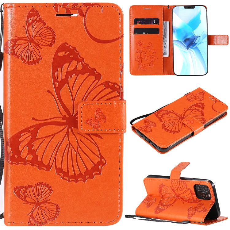 3D Butterfly Embossed Pattern Horizontal Flip Leather Case with Holder & Card Slot & Wallet & Lanyard, For LG G9, For iPhone 12 mini, For iPhone 12 / 12 Pro, For iPhone 12 Pro Max, For LG K41S & K51S, For LG K51
