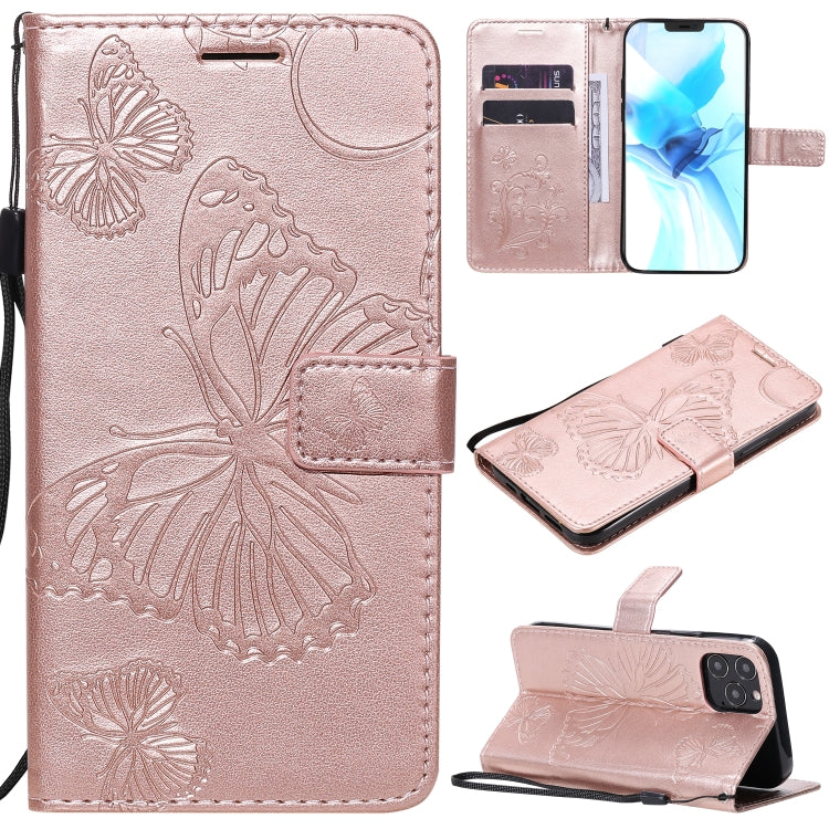 3D Butterfly Embossed Pattern Horizontal Flip Leather Case with Holder & Card Slot & Wallet & Lanyard, For LG G9, For iPhone 12 mini, For iPhone 12 / 12 Pro, For iPhone 12 Pro Max, For LG K41S & K51S, For LG K51
