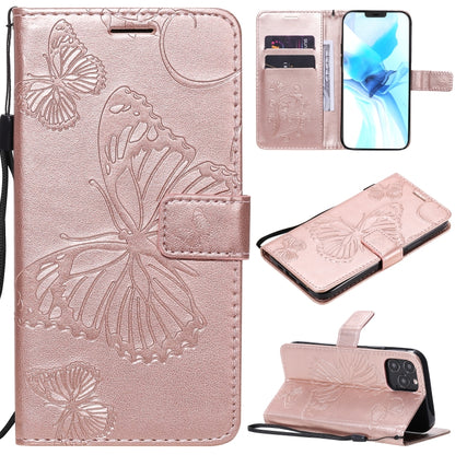 3D Butterfly Embossed Pattern Horizontal Flip Leather Case with Holder & Card Slot & Wallet & Lanyard, For LG G9, For iPhone 12 mini, For iPhone 12 / 12 Pro, For iPhone 12 Pro Max, For LG K41S & K51S, For LG K51