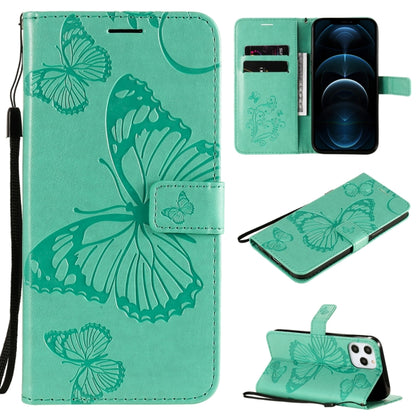 3D Butterfly Embossed Pattern Horizontal Flip Leather Case with Holder & Card Slot & Wallet & Lanyard, For LG G9, For iPhone 12 mini, For iPhone 12 / 12 Pro, For iPhone 12 Pro Max, For LG K41S & K51S, For LG K51