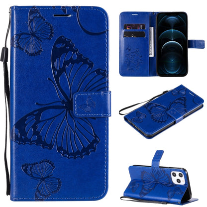 3D Butterfly Embossed Pattern Horizontal Flip Leather Case with Holder & Card Slot & Wallet & Lanyard, For LG G9, For iPhone 12 mini, For iPhone 12 / 12 Pro, For iPhone 12 Pro Max, For LG K41S & K51S, For LG K51