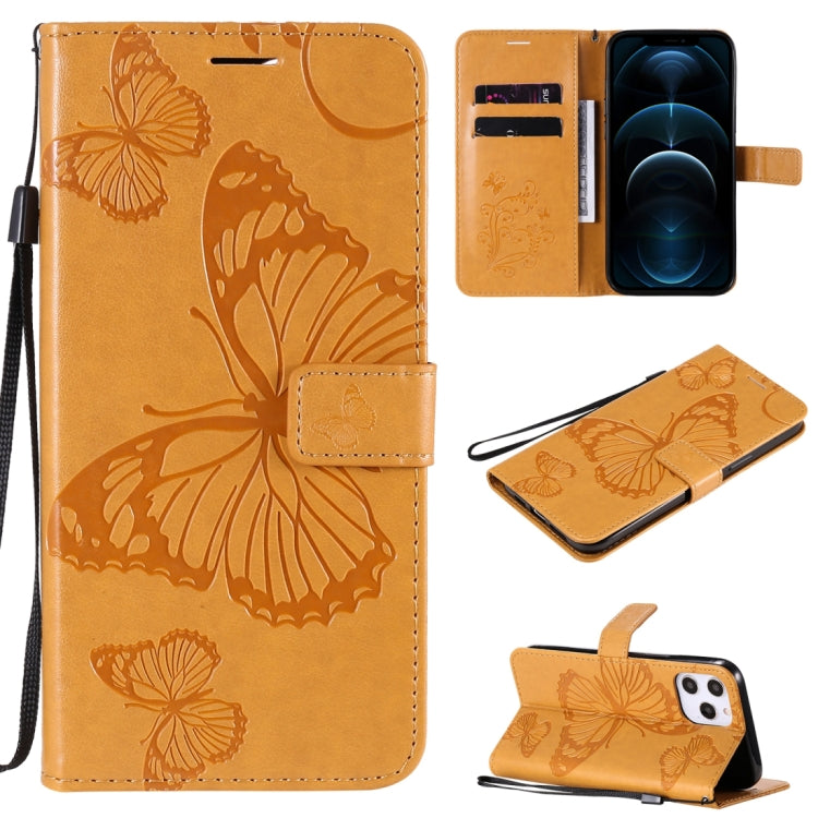 3D Butterfly Embossed Pattern Horizontal Flip Leather Case with Holder & Card Slot & Wallet & Lanyard, For LG G9, For iPhone 12 mini, For iPhone 12 / 12 Pro, For iPhone 12 Pro Max, For LG K41S & K51S, For LG K51