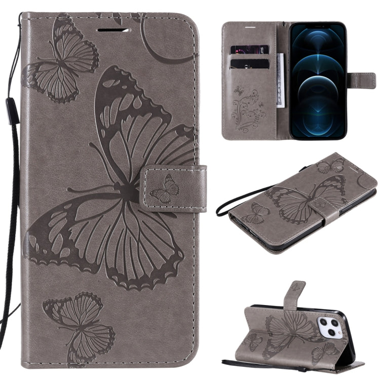 3D Butterfly Embossed Pattern Horizontal Flip Leather Case with Holder & Card Slot & Wallet & Lanyard, For LG G9, For iPhone 12 mini, For iPhone 12 / 12 Pro, For iPhone 12 Pro Max, For LG K41S & K51S, For LG K51