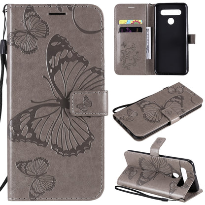 3D Butterfly Embossed Pattern Horizontal Flip Leather Case with Holder & Card Slot & Wallet & Lanyard, For LG G9, For iPhone 12 mini, For iPhone 12 / 12 Pro, For iPhone 12 Pro Max, For LG K41S & K51S, For LG K51