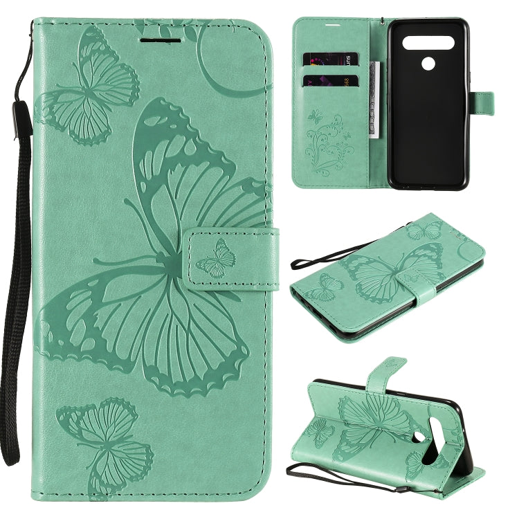 3D Butterfly Embossed Pattern Horizontal Flip Leather Case with Holder & Card Slot & Wallet & Lanyard, For LG K61, For LG Stylo 6, For LG K50S, For Motorola Moto E6s (2020)