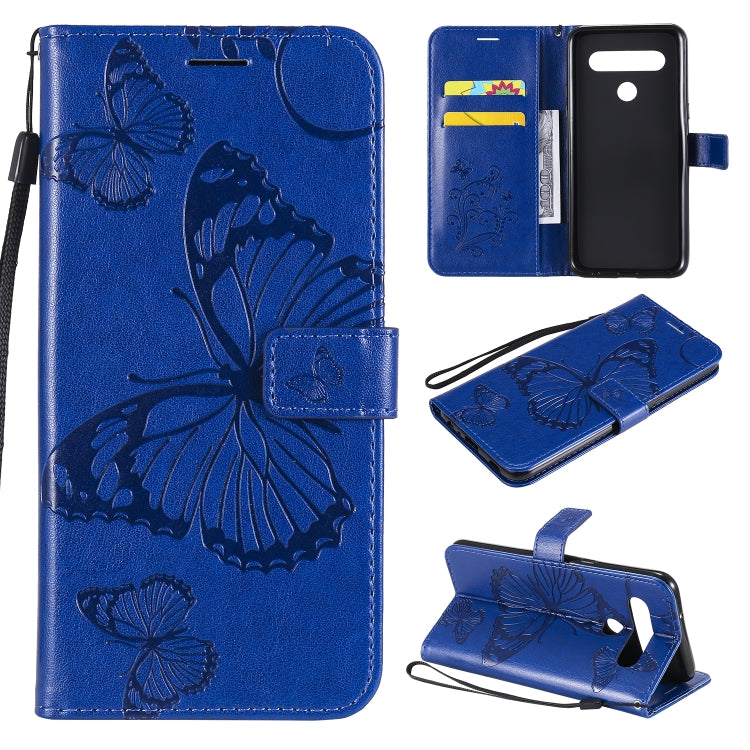 3D Butterfly Embossed Pattern Horizontal Flip Leather Case with Holder & Card Slot & Wallet & Lanyard, For LG K61, For LG Stylo 6, For LG K50S, For Motorola Moto E6s (2020)