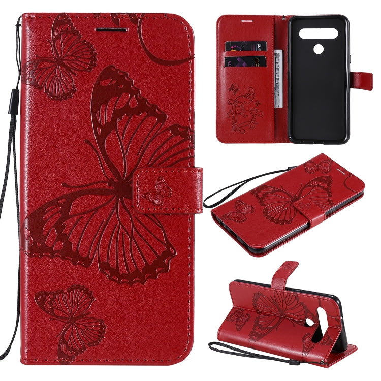 3D Butterfly Embossed Pattern Horizontal Flip Leather Case with Holder & Card Slot & Wallet & Lanyard, For LG K61, For LG Stylo 6, For LG K50S, For Motorola Moto E6s (2020)