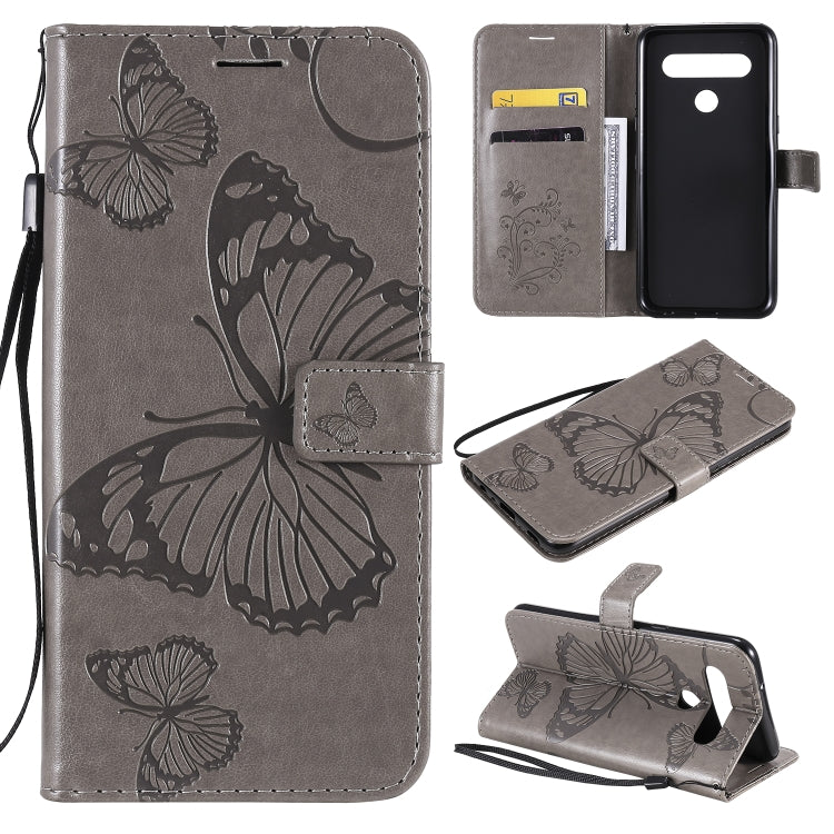 3D Butterfly Embossed Pattern Horizontal Flip Leather Case with Holder & Card Slot & Wallet & Lanyard, For LG K61, For LG Stylo 6, For LG K50S, For Motorola Moto E6s (2020)