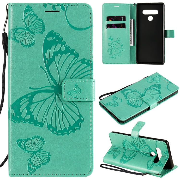 3D Butterfly Embossed Pattern Horizontal Flip Leather Case with Holder & Card Slot & Wallet & Lanyard, For LG K61, For LG Stylo 6, For LG K50S, For Motorola Moto E6s (2020)