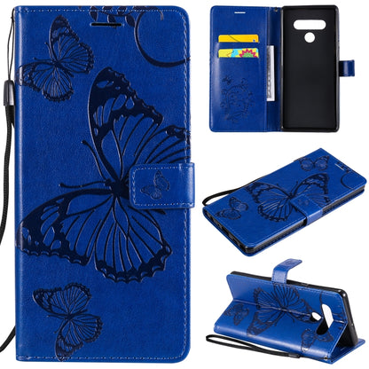 3D Butterfly Embossed Pattern Horizontal Flip Leather Case with Holder & Card Slot & Wallet & Lanyard, For LG K61, For LG Stylo 6, For LG K50S, For Motorola Moto E6s (2020)