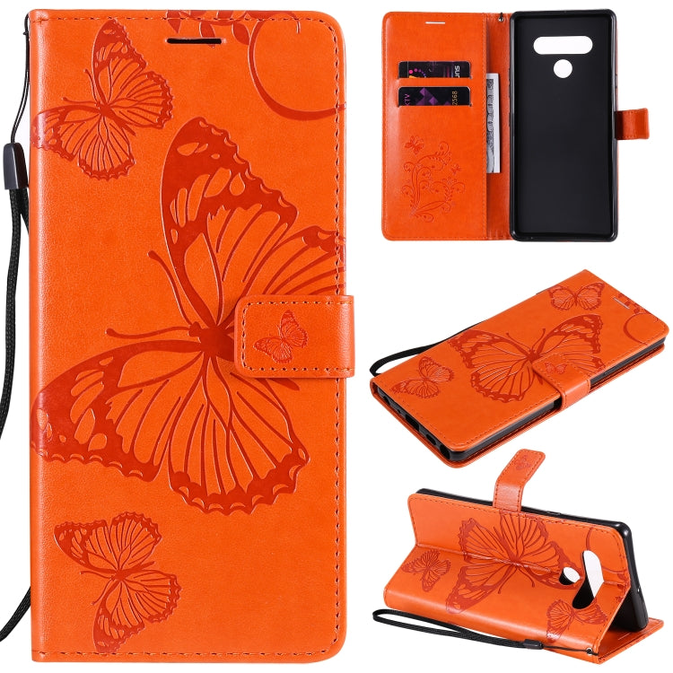 3D Butterfly Embossed Pattern Horizontal Flip Leather Case with Holder & Card Slot & Wallet & Lanyard, For LG K61, For LG Stylo 6, For LG K50S, For Motorola Moto E6s (2020)