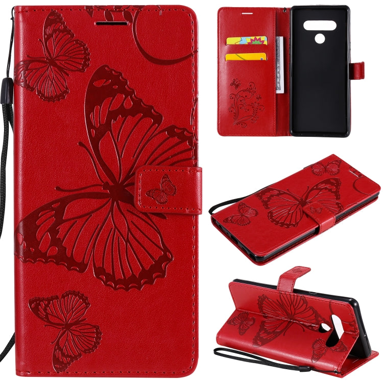 3D Butterfly Embossed Pattern Horizontal Flip Leather Case with Holder & Card Slot & Wallet & Lanyard, For LG K61, For LG Stylo 6, For LG K50S, For Motorola Moto E6s (2020)