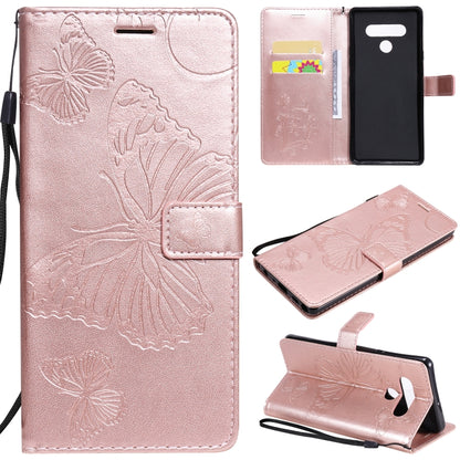 3D Butterfly Embossed Pattern Horizontal Flip Leather Case with Holder & Card Slot & Wallet & Lanyard, For LG K61, For LG Stylo 6, For LG K50S, For Motorola Moto E6s (2020)