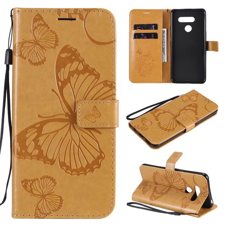 3D Butterfly Embossed Pattern Horizontal Flip Leather Case with Holder & Card Slot & Wallet & Lanyard, For LG K61, For LG Stylo 6, For LG K50S, For Motorola Moto E6s (2020)