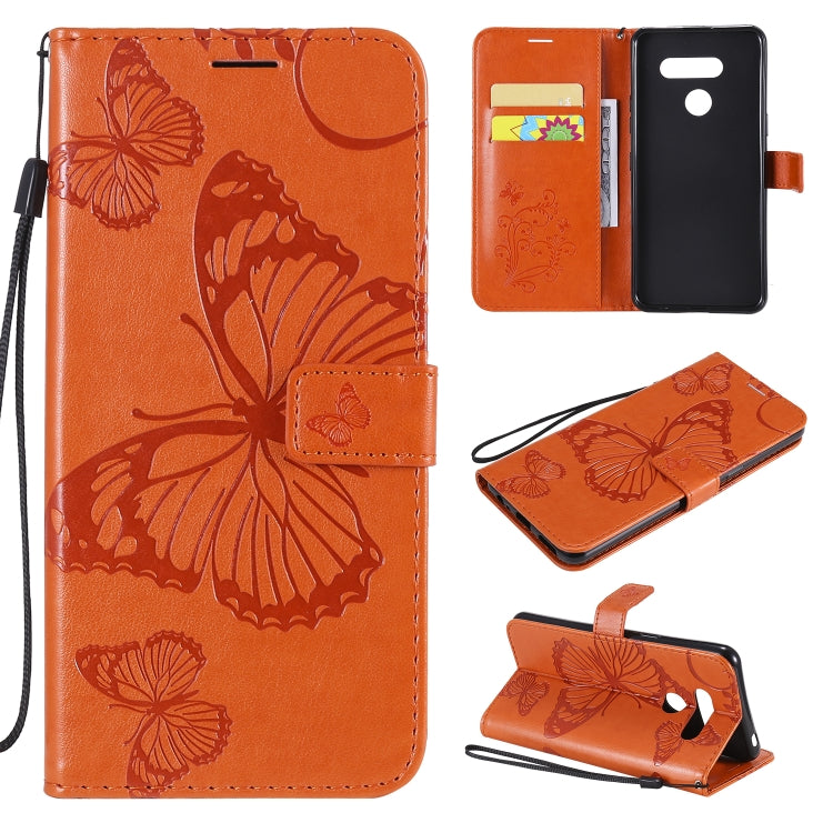 3D Butterfly Embossed Pattern Horizontal Flip Leather Case with Holder & Card Slot & Wallet & Lanyard, For LG K61, For LG Stylo 6, For LG K50S, For Motorola Moto E6s (2020)
